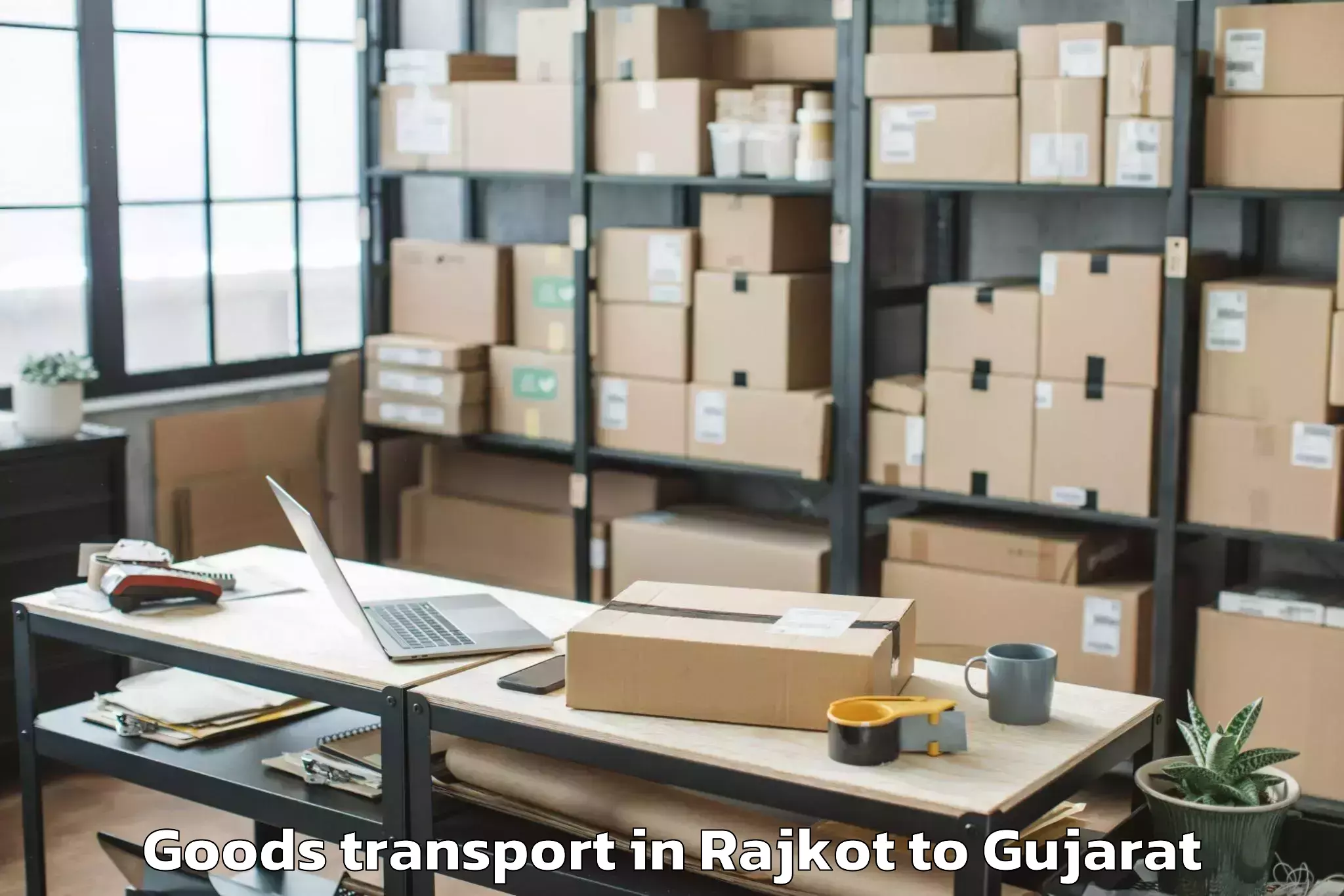 Top Rajkot to Pandit Deendayal Petroleum Uni Goods Transport Available